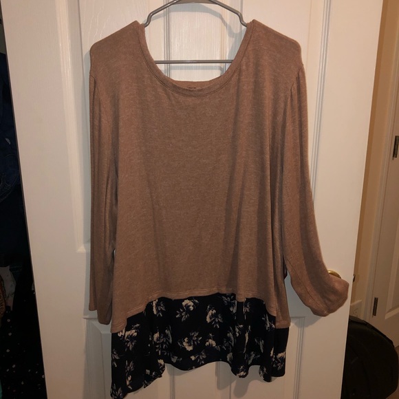 Downing Studio LS Brown shirt size 3X and NWT - Picture 1 of 7